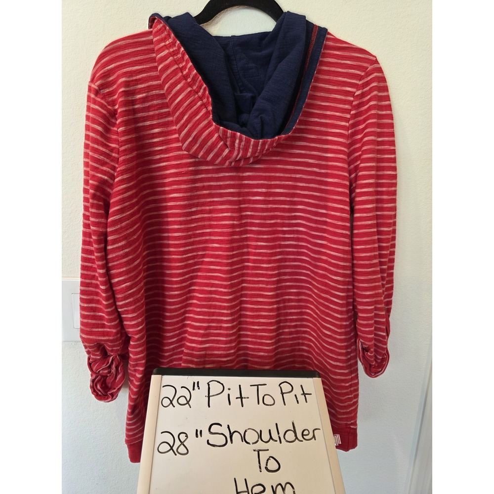 Lauren Ralph Lauren Sz XXL Cotton Nautical Hoodie Rope Tie Hamptons Casual RARE! - Picture 6 of 6